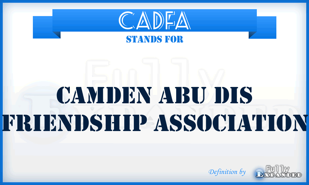 CADFA - Camden Abu Dis Friendship Association