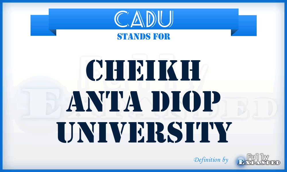 CADU - Cheikh Anta Diop University