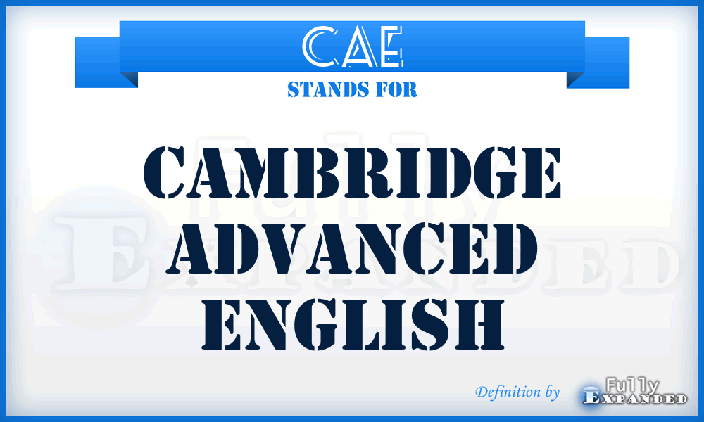 CAE - Cambridge Advanced English