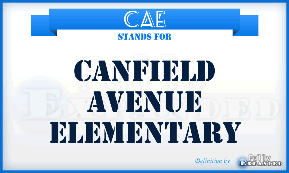 CAE - Canfield Avenue Elementary