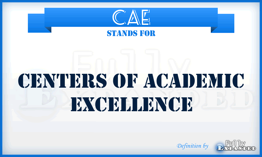 CAE - Centers of Academic Excellence