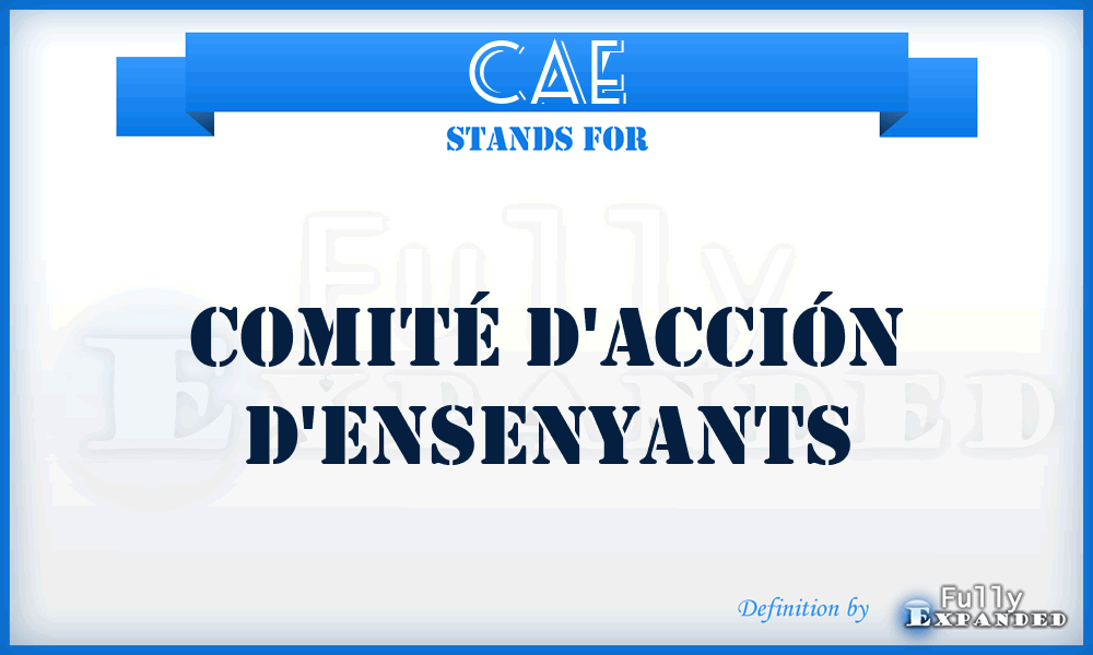 CAE - Comité d'Acción d'Ensenyants