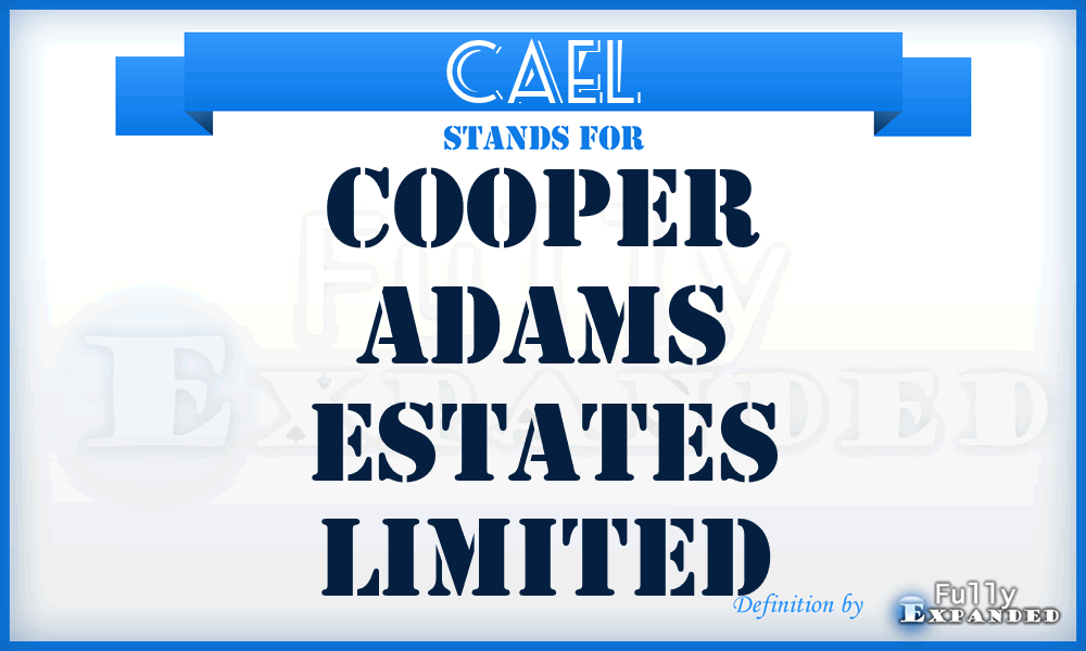 CAEL - Cooper Adams Estates Limited