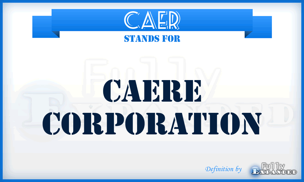 CAER - Caere Corporation