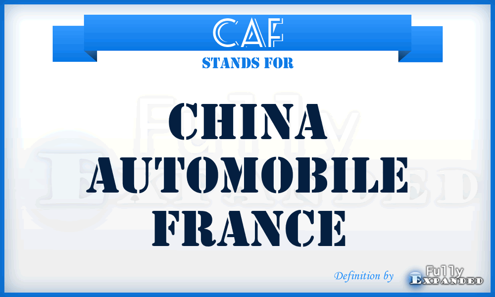 CAF - China Automobile France