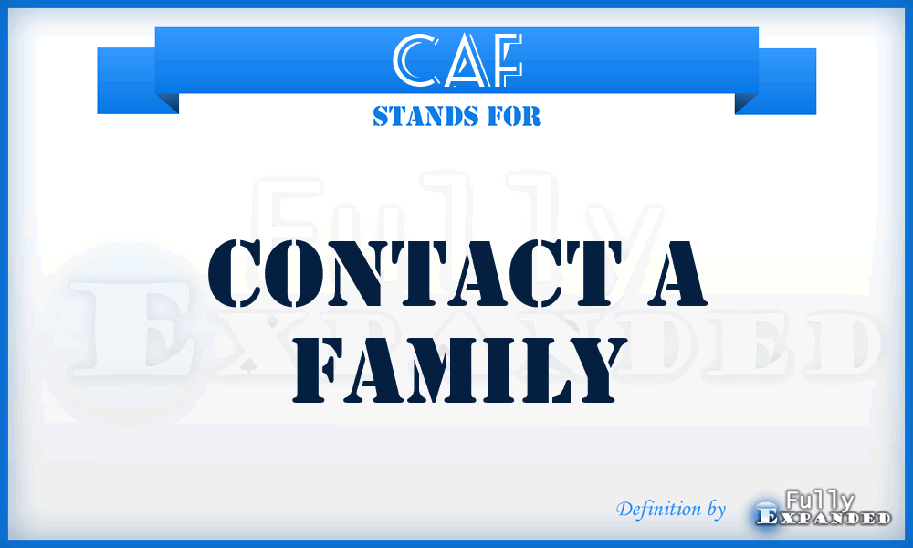 CAF - Contact a Family