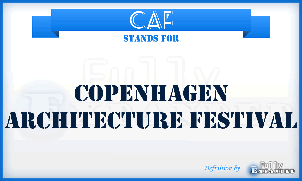 CAF - Copenhagen Architecture Festival