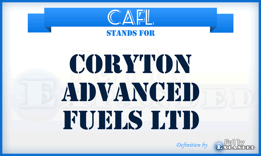 CAFL - Coryton Advanced Fuels Ltd