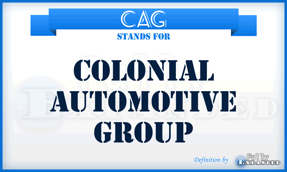 CAG - Colonial Automotive Group