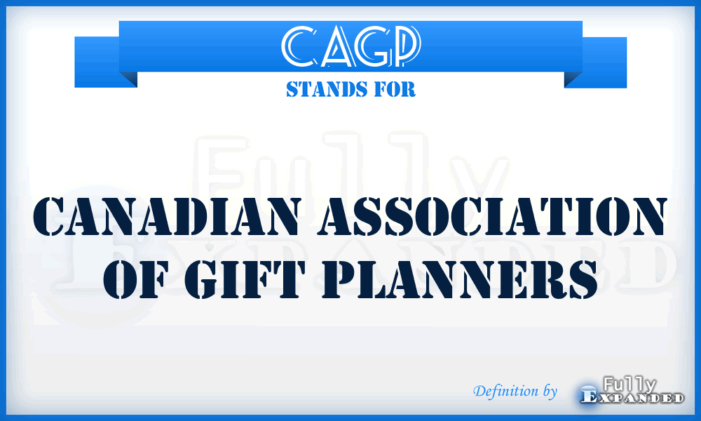 CAGP - Canadian Association of Gift Planners