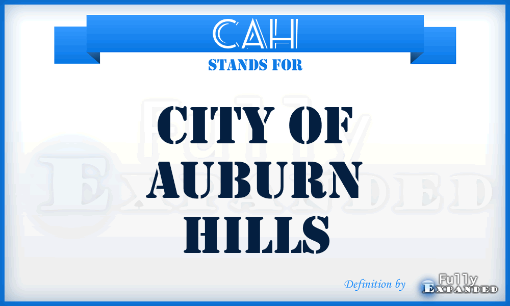 CAH - City of Auburn Hills