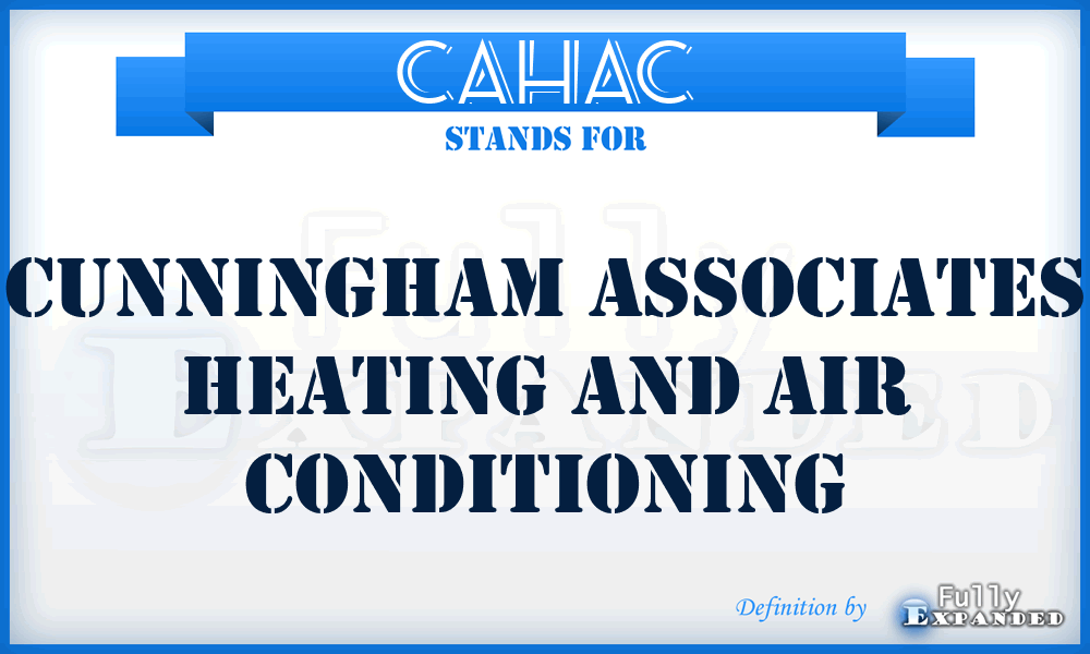 CAHAC - Cunningham Associates Heating and Air Conditioning