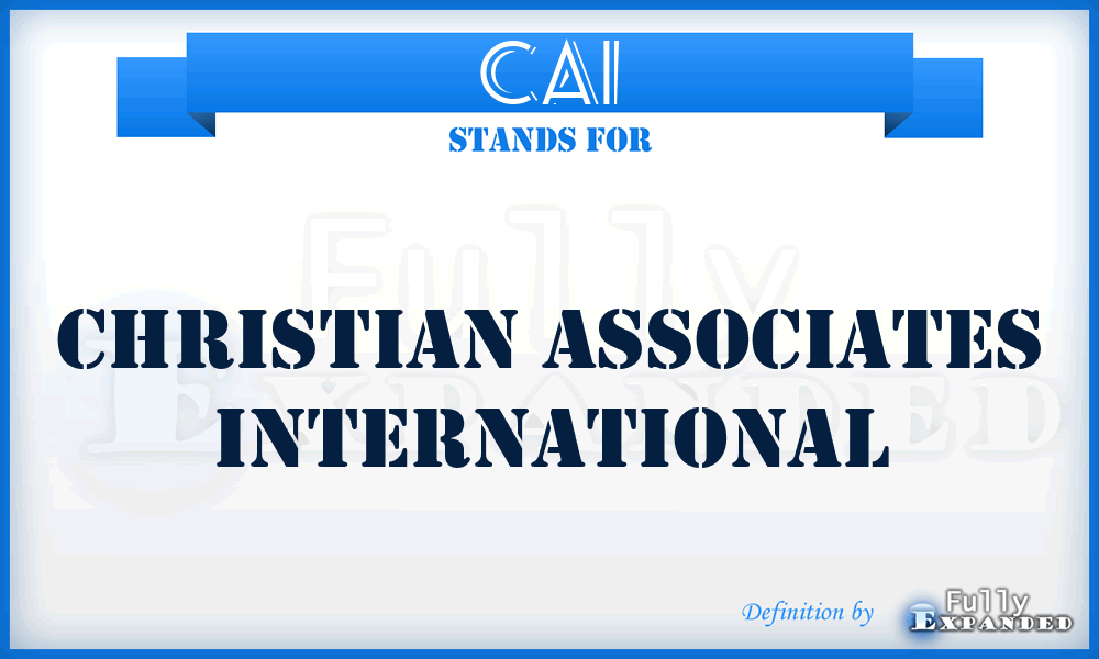 CAI - Christian Associates International