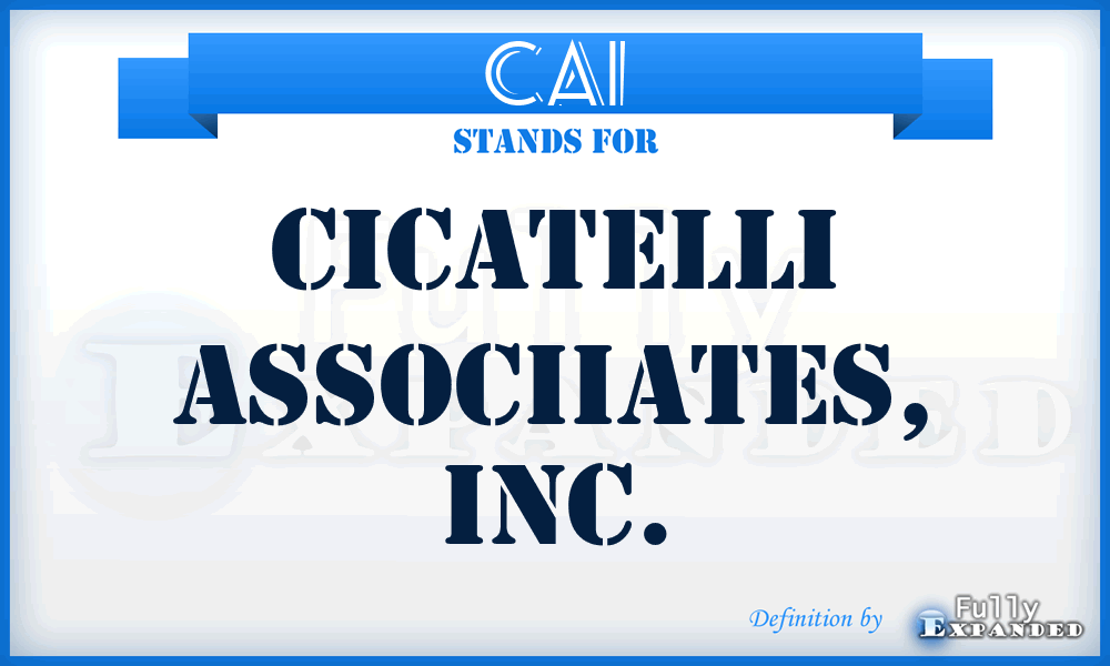CAI - Cicatelli Associiates, Inc.