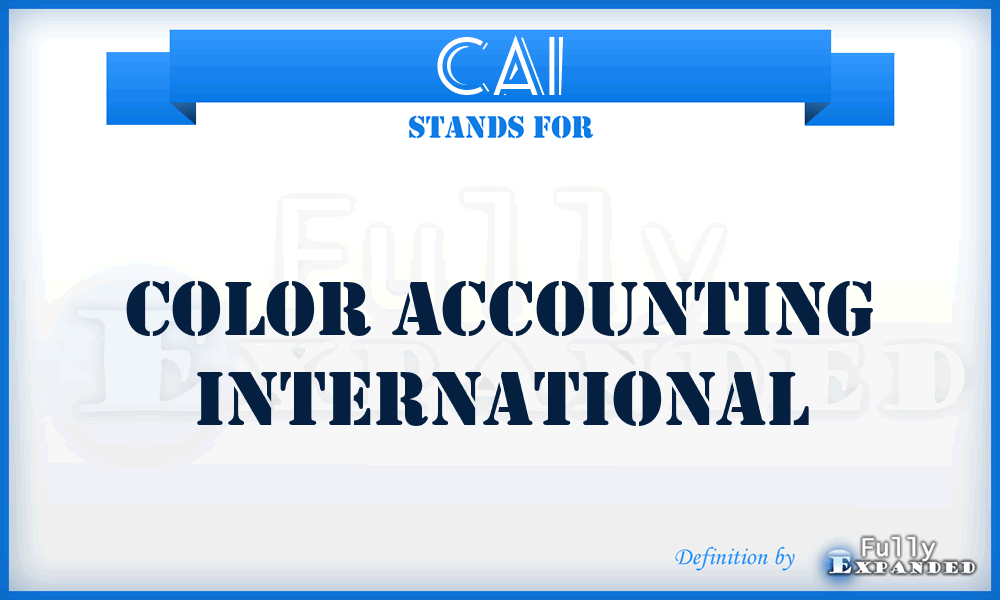 CAI - Color Accounting International