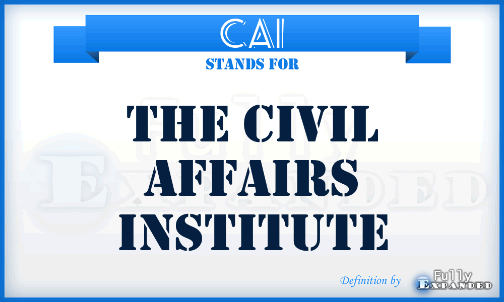 CAI - The Civil Affairs Institute