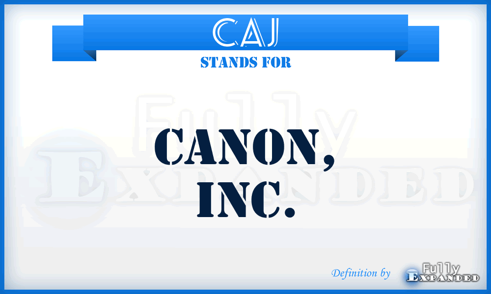 CAJ - Canon, Inc.