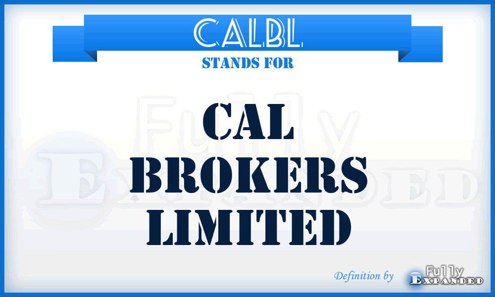 CALBL - CAL Brokers Limited