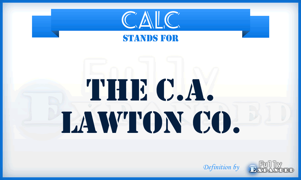 CALC - The C.A. Lawton Co.