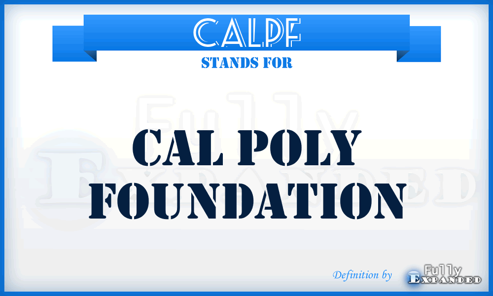 CALPF - CAL Poly Foundation