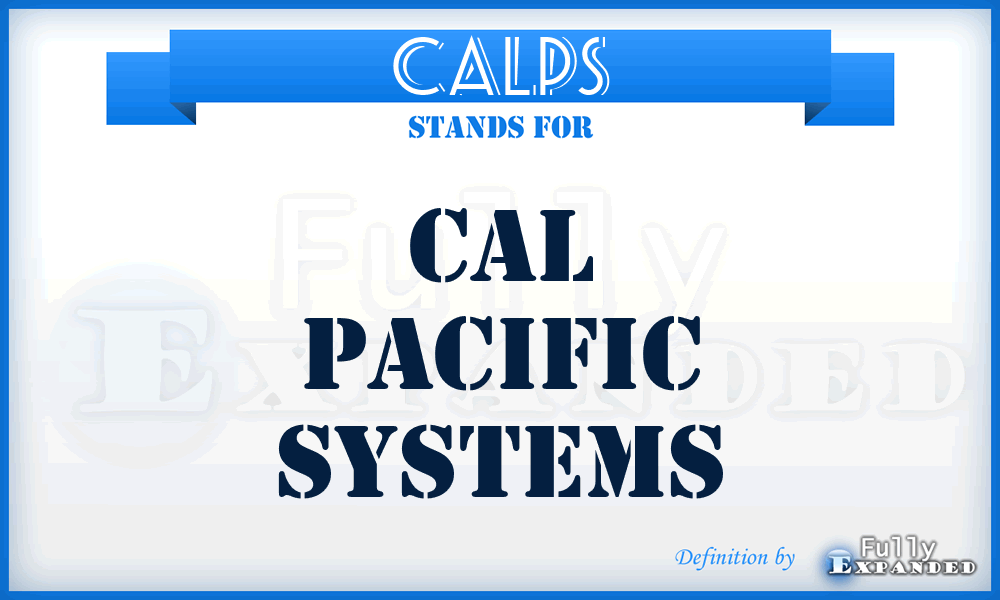 CALPS - CAL Pacific Systems