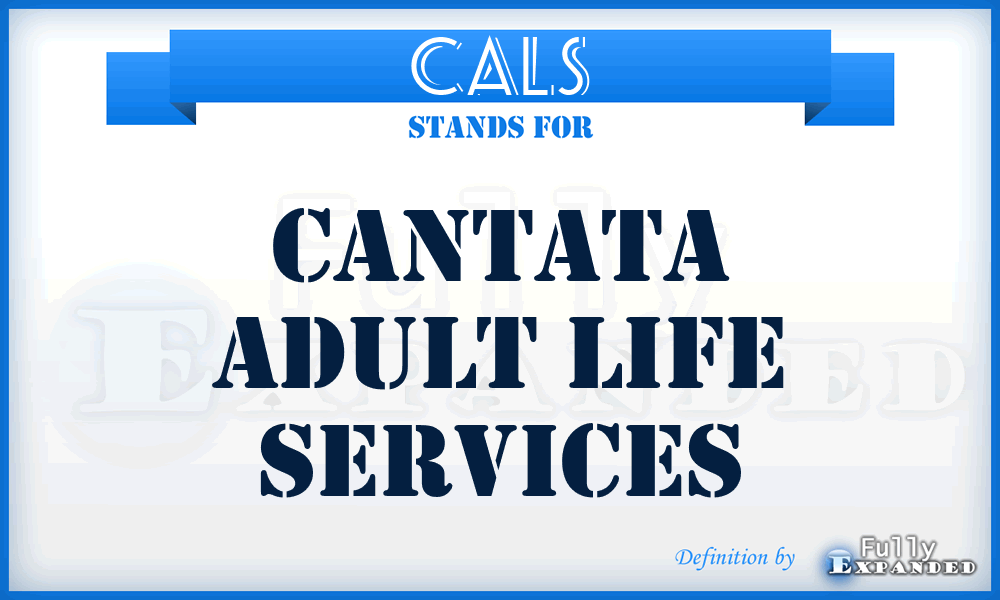 CALS - Cantata Adult Life Services