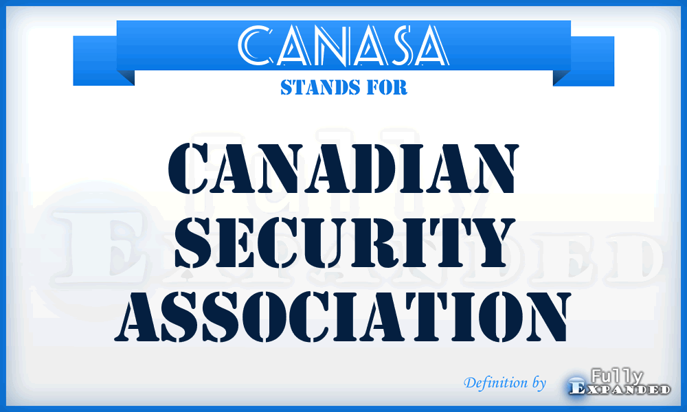 CANASA - CANAdian Security Association