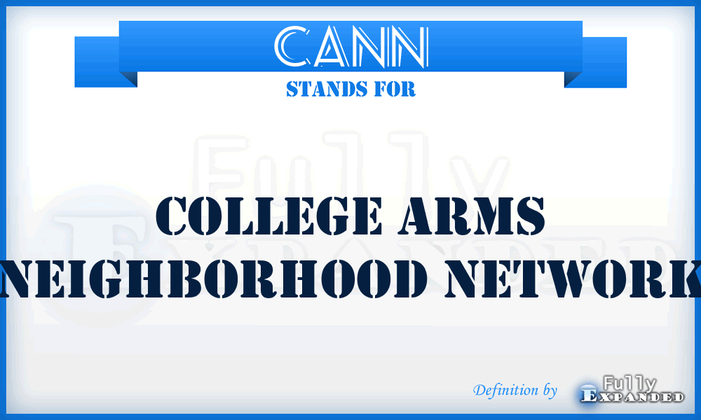 CANN - College Arms Neighborhood Network
