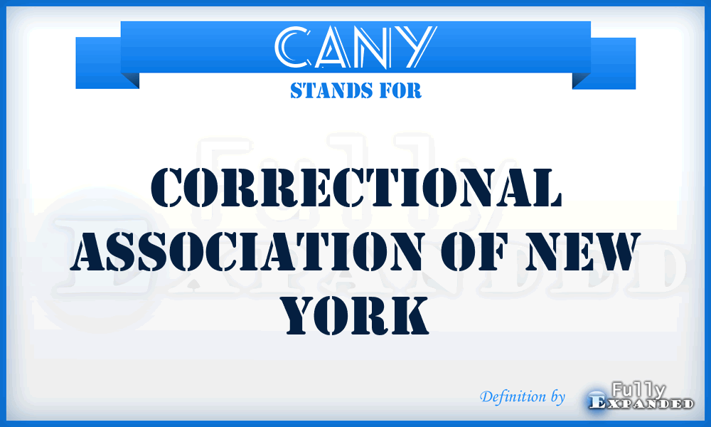 CANY - Correctional Association of New York