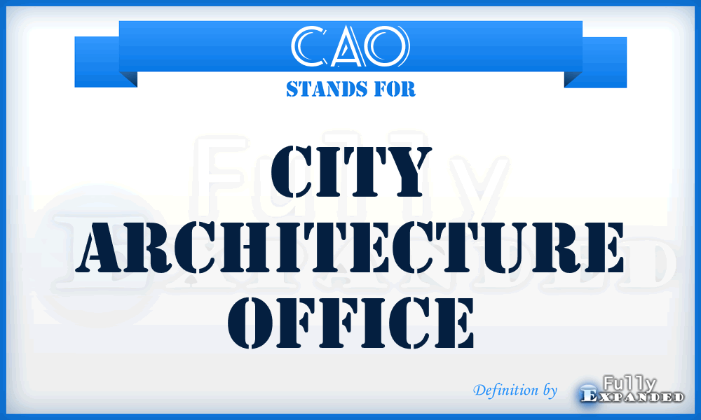 CAO - City Architecture Office