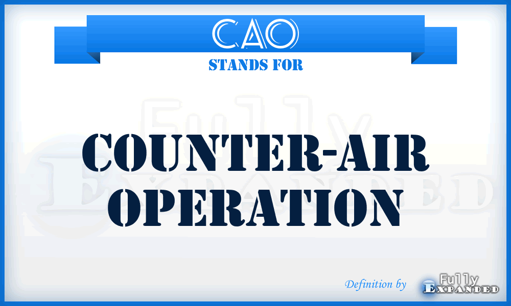 CAO - Counter-Air Operation