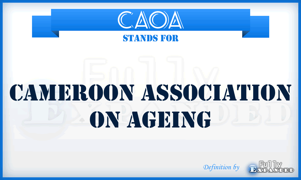 CAOA - Cameroon Association On Ageing