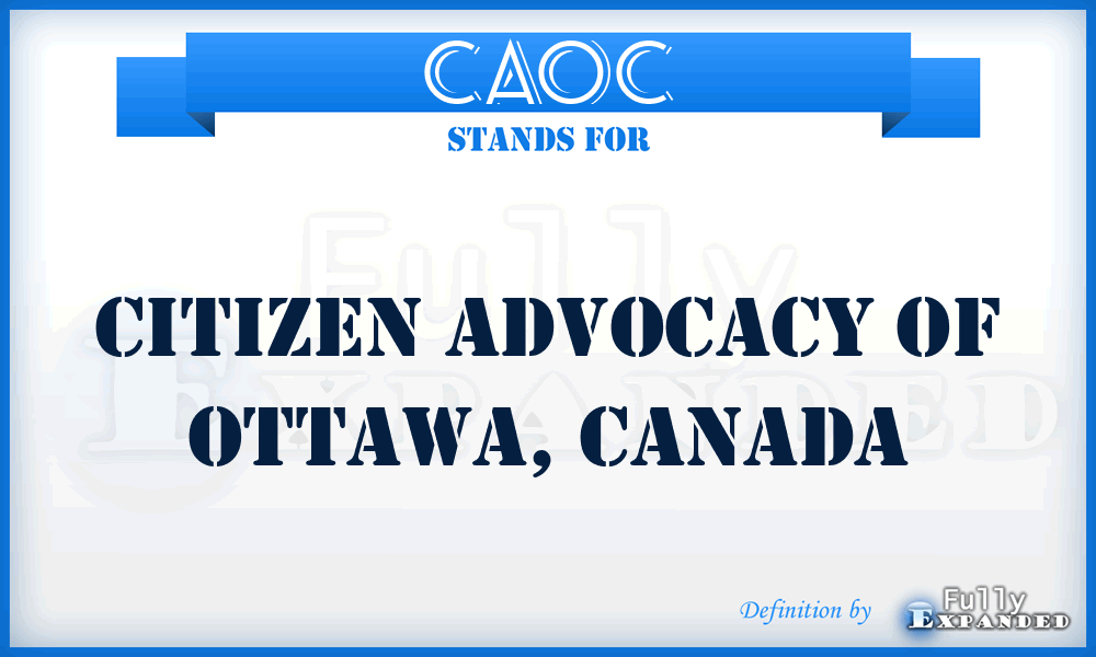 CAOC - Citizen Advocacy of Ottawa, Canada