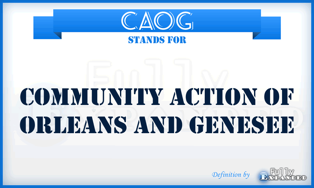 CAOG - Community Action of Orleans and Genesee