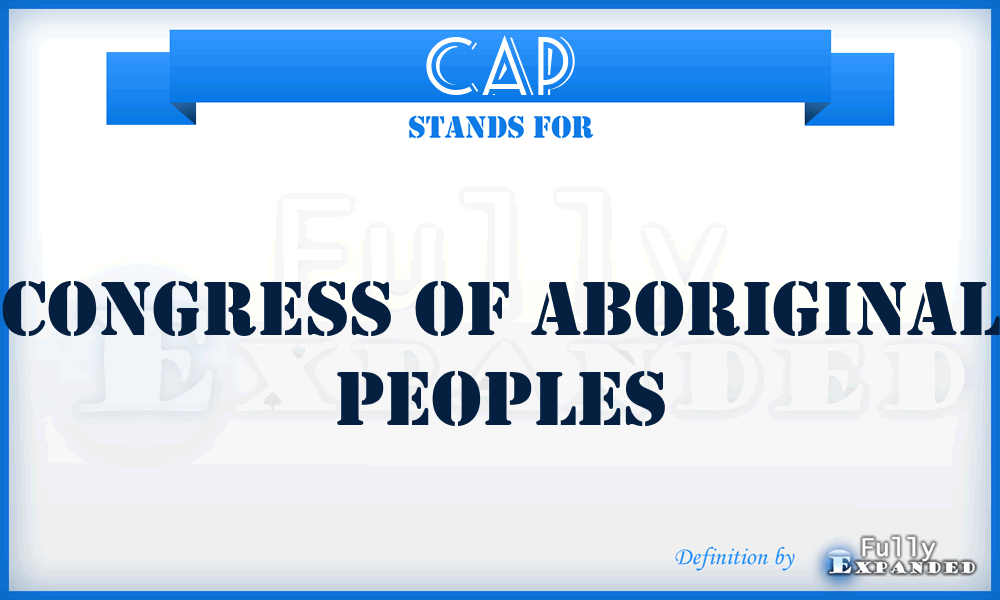 CAP - Congress of Aboriginal Peoples