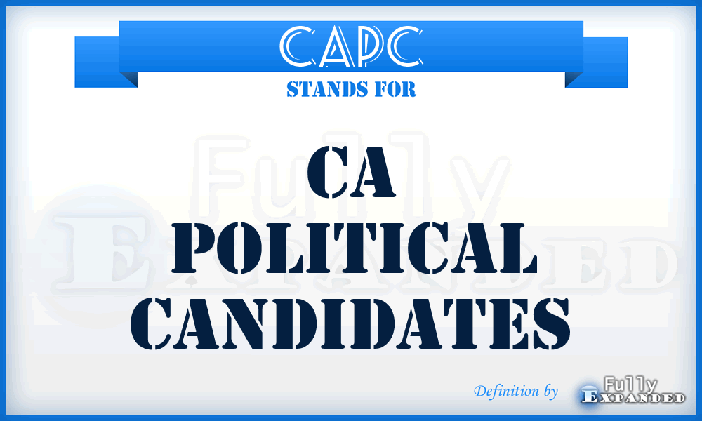 CAPC - CA Political Candidates