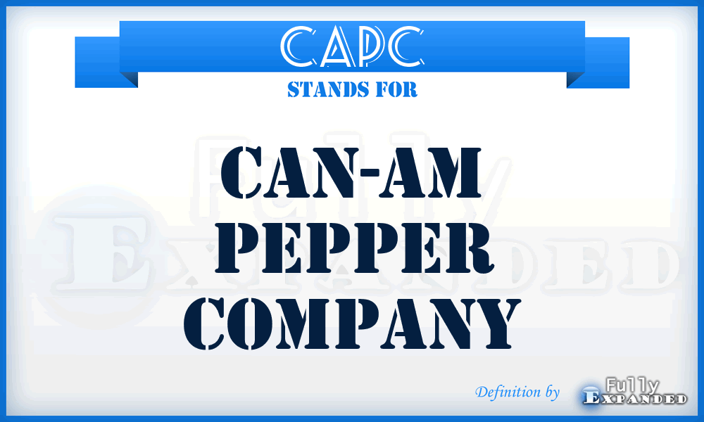 CAPC - Can-Am Pepper Company