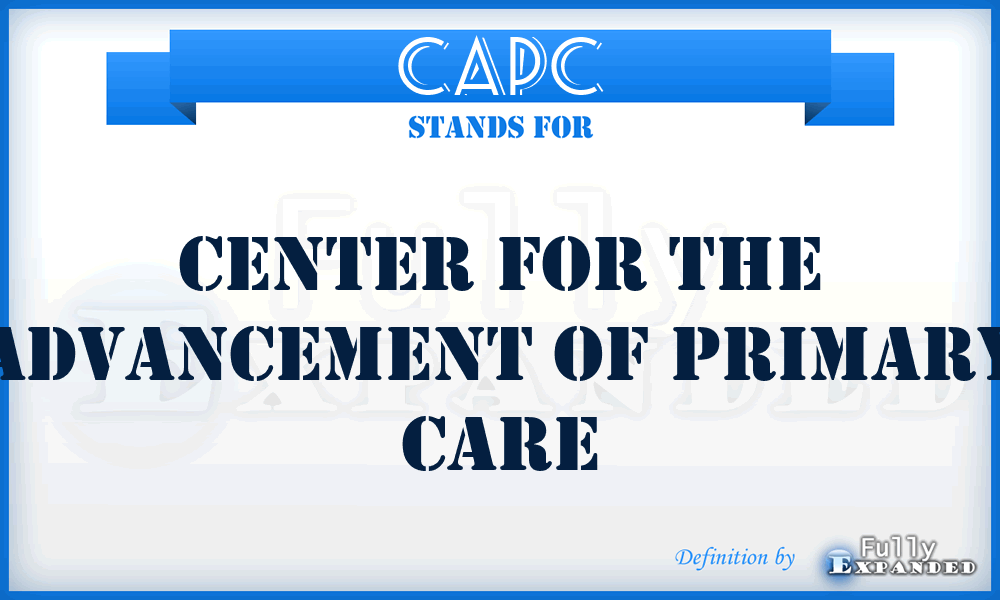 CAPC - Center for the Advancement of Primary Care