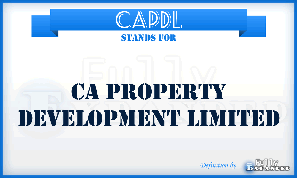 CAPDL - CA Property Development Limited