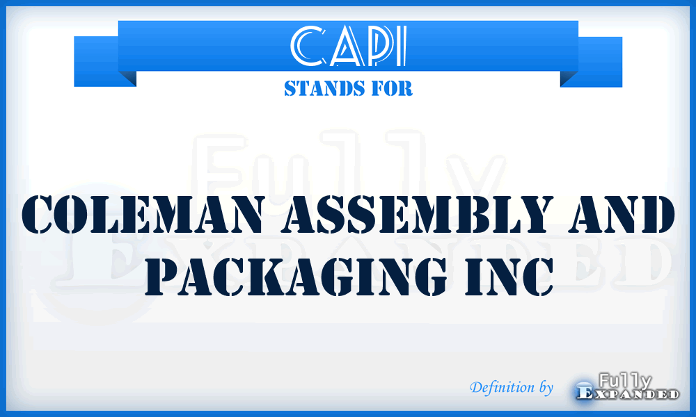 CAPI - Coleman Assembly and Packaging Inc