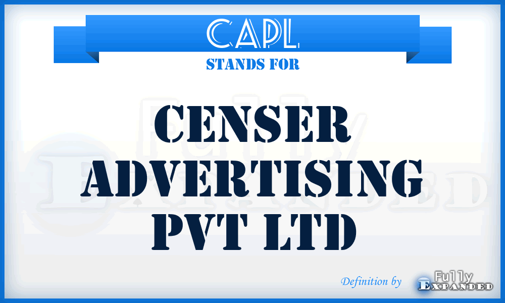 CAPL - Censer Advertising Pvt Ltd