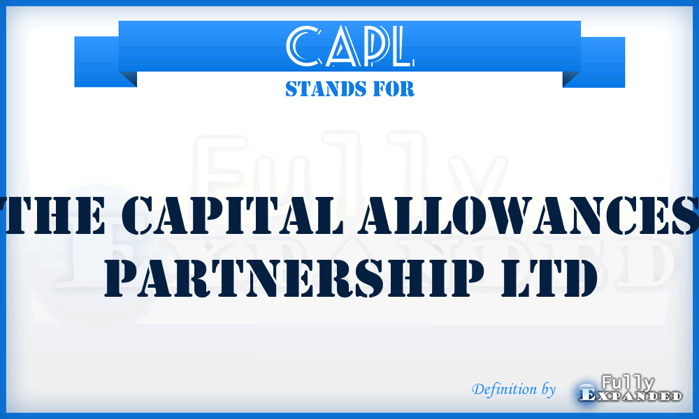 CAPL - The Capital Allowances Partnership Ltd