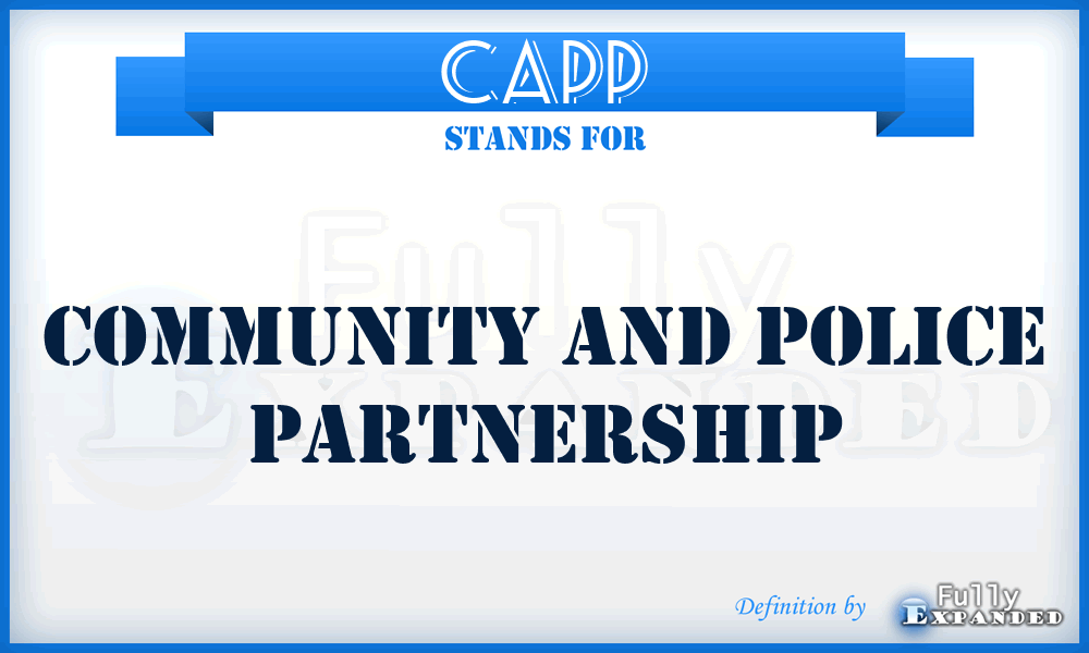 CAPP - Community And Police Partnership