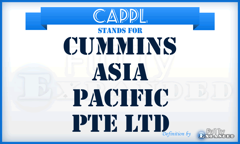 CAPPL - Cummins Asia Pacific Pte Ltd