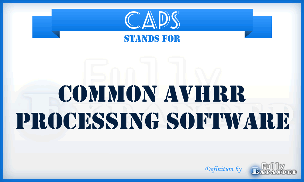 CAPS - Common Avhrr Processing Software