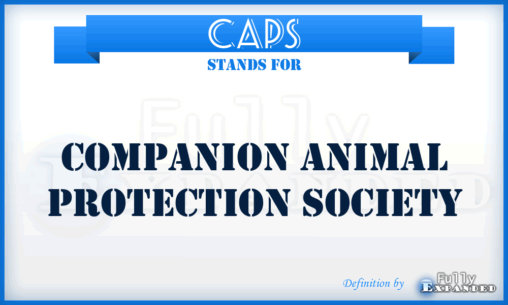 CAPS - Companion Animal Protection Society