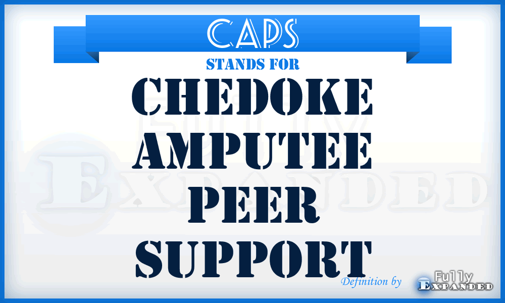 CAPS - Chedoke Amputee Peer Support