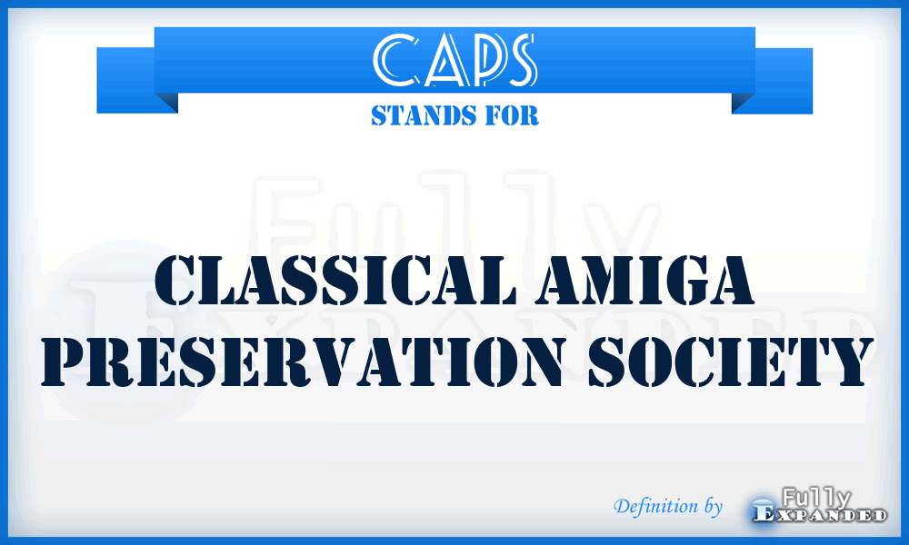 CAPS - Classical Amiga Preservation Society