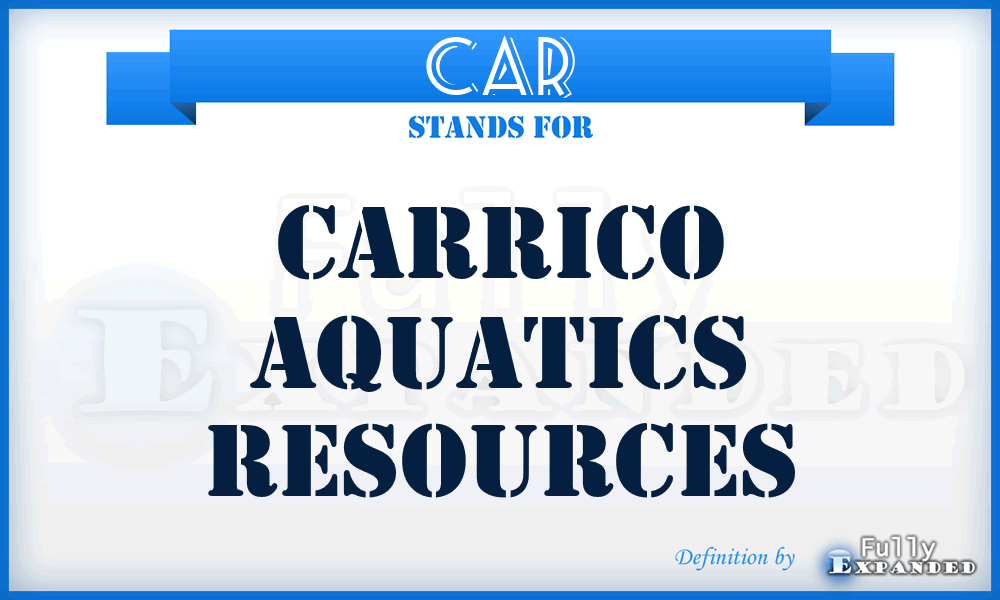 CAR - Carrico Aquatics Resources