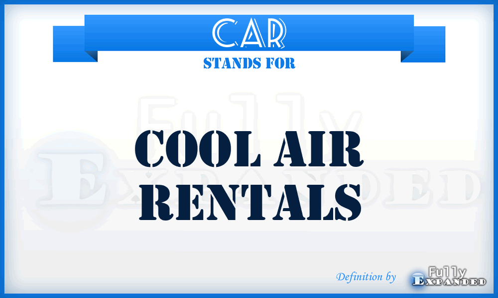CAR - Cool Air Rentals